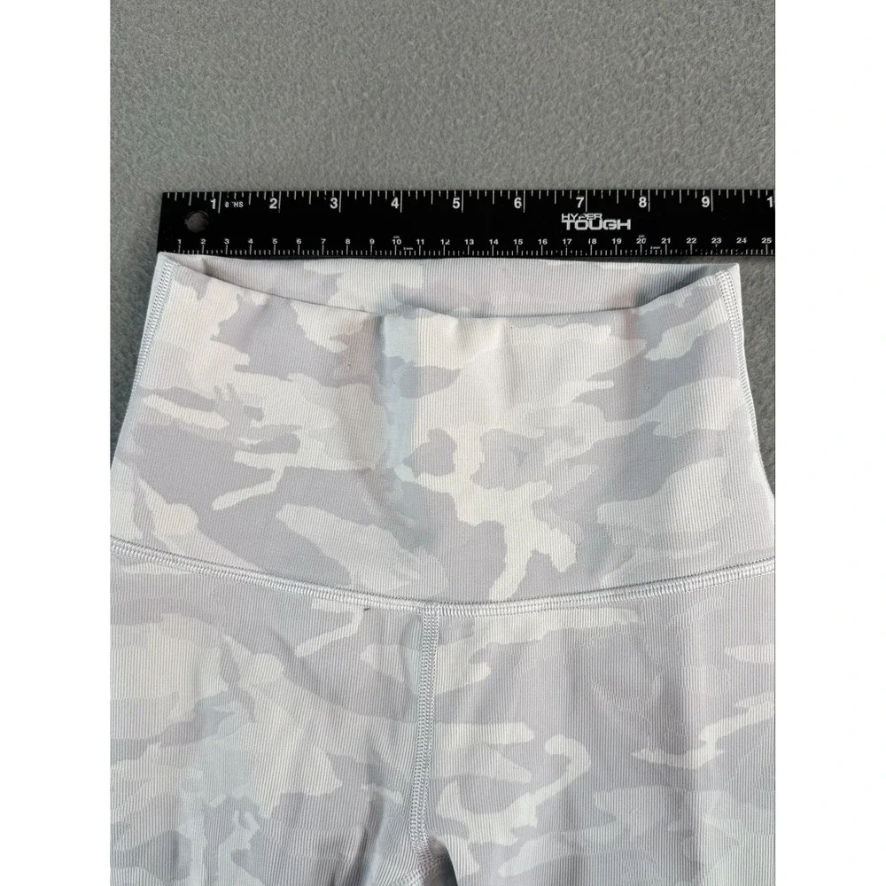 Lululemon Leggings Womens 2 Gray Camo High Rise Ankle Yoga Athletic Pants